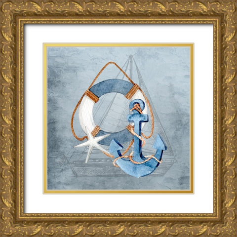 On the Coast 2 Gold Ornate Wood Framed Art Print with Double Matting by Bailey, Ann