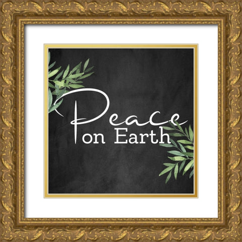 Peace on Earth Gold Ornate Wood Framed Art Print with Double Matting by Bailey, Ann