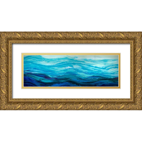 River Run Gold Ornate Wood Framed Art Print with Double Matting by Bilotta, Barbara