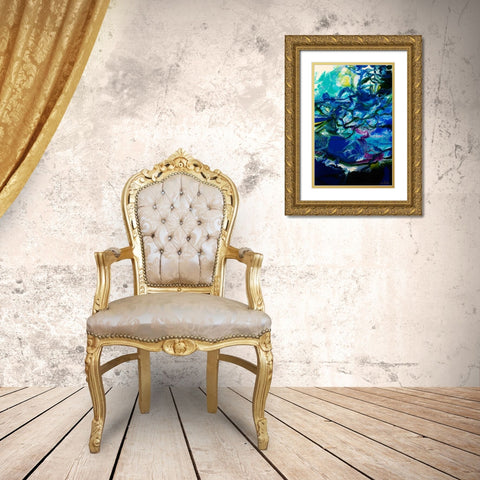 Moon Tide Gold Ornate Wood Framed Art Print with Double Matting by Bilotta, Barbara