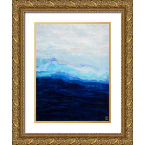 Waterfall IV  Gold Ornate Wood Framed Art Print with Double Matting by Bilotta, Barbara