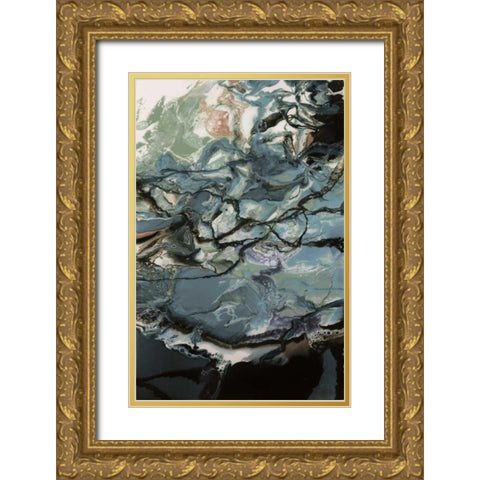 Lunar Pool Gold Ornate Wood Framed Art Print with Double Matting by Bilotta, Barbara