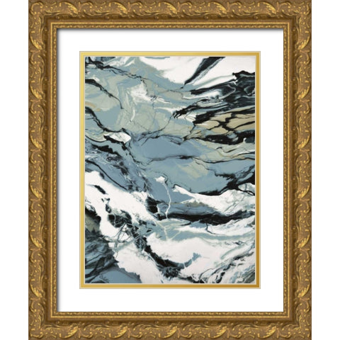 Lunar Currents Gold Ornate Wood Framed Art Print with Double Matting by Bilotta, Barbara