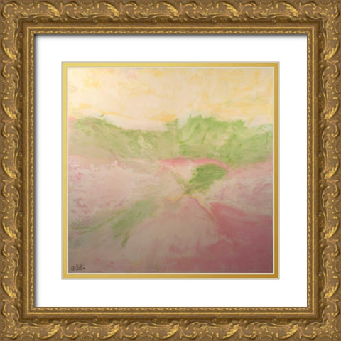 Gleaming Plains Gold Ornate Wood Framed Art Print with Double Matting by Bilotta, Barbara