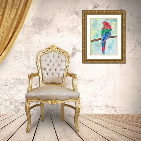 Tropical Perch I Gold Ornate Wood Framed Art Print with Double Matting by Dyer, Beverly