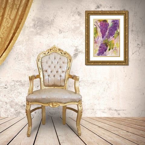 Wisteria II Gold Ornate Wood Framed Art Print with Double Matting by Dyer, Beverly