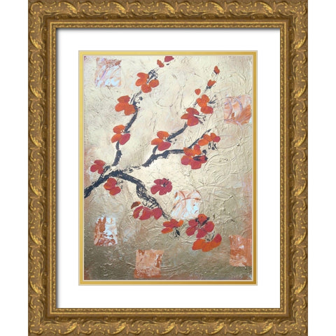 Metallic Breeze 1 Gold Ornate Wood Framed Art Print with Double Matting by Dyer, Beverly