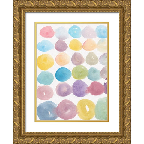 Paint Swatches Gold Ornate Wood Framed Art Print with Double Matting by Dyer, Beverly