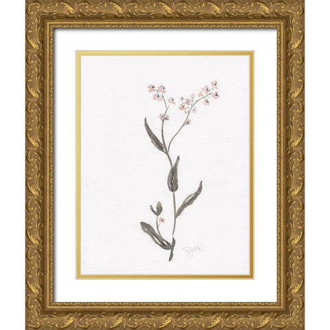 Wildflower Organics I Gold Ornate Wood Framed Art Print with Double Matting by Kimberly, Allen