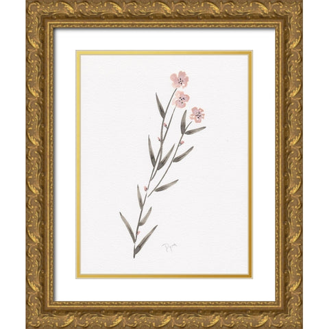 Wildflower Organics III Gold Ornate Wood Framed Art Print with Double Matting by Kimberly, Allen