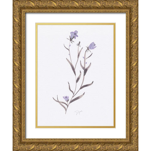 Lavender Wildflowers IV Gold Ornate Wood Framed Art Print with Double Matting by Dyer, Beverly