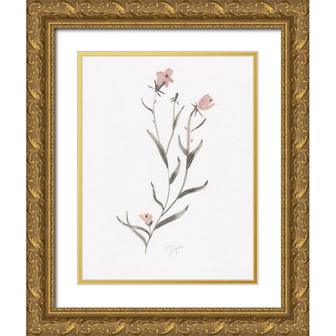 Wildflower Organics IV Gold Ornate Wood Framed Art Print with Double Matting by Kimberly, Allen