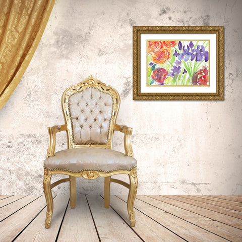 Spring Garden Gold Ornate Wood Framed Art Print with Double Matting by Dyer, Beverly