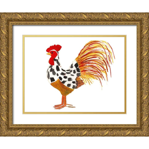Farm House Friend 1 Gold Ornate Wood Framed Art Print with Double Matting by Dyer, Beverly