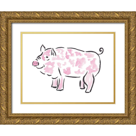 Farm House Friend 3 Gold Ornate Wood Framed Art Print with Double Matting by Dyer, Beverly