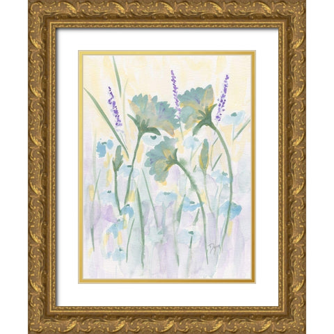 Floral Autumn Glow 2 Gold Ornate Wood Framed Art Print with Double Matting by Dyer, Beverly
