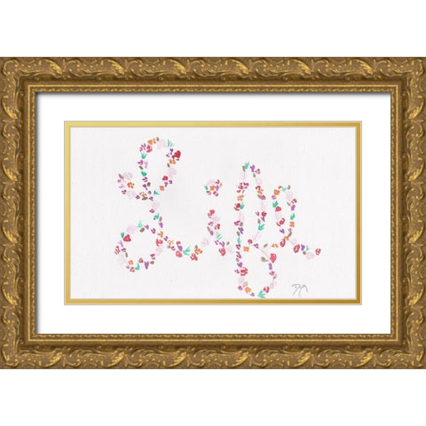 Soft Florals 2018 Life Gold Ornate Wood Framed Art Print with Double Matting by Dyer, Beverly