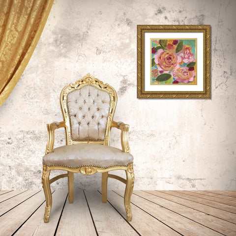 Garden Pleasures I Gold Ornate Wood Framed Art Print with Double Matting by Dyer, Beverly