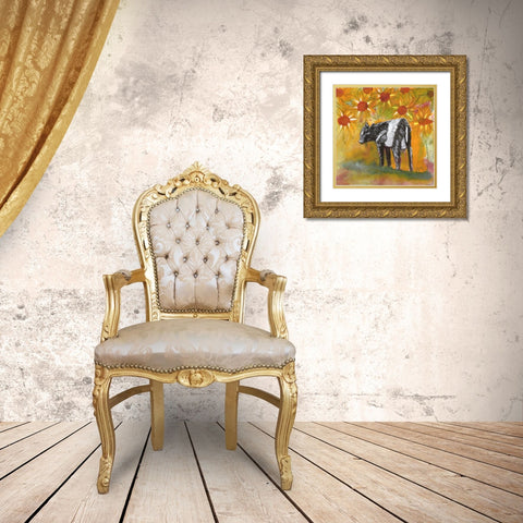 Farm Animal Gold Ornate Wood Framed Art Print with Double Matting by Dyer, Beverly