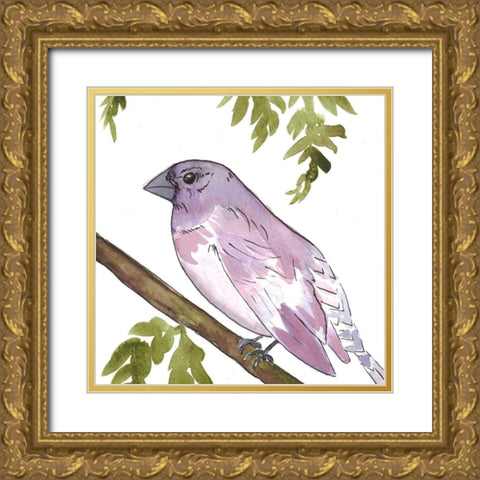 Vibrant Bird 2 Gold Ornate Wood Framed Art Print with Double Matting by Dyer, Beverly