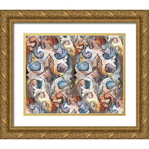 Tantamount Gold Ornate Wood Framed Art Print with Double Matting by Boho Hue Studio