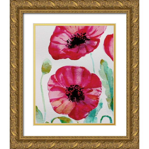 Pixie Pop 1 Gold Ornate Wood Framed Art Print with Double Matting by Boho Hue Studio