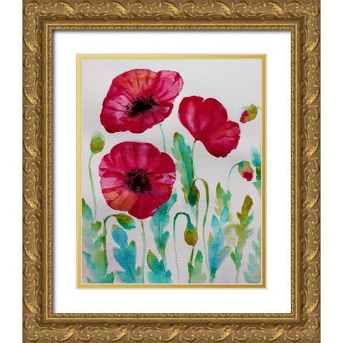 Pixie Pop 2 Gold Ornate Wood Framed Art Print with Double Matting by Boho Hue Studio