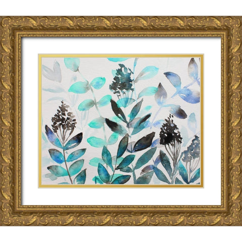 Shrub Life 2 Gold Ornate Wood Framed Art Print with Double Matting by Boho Hue Studio