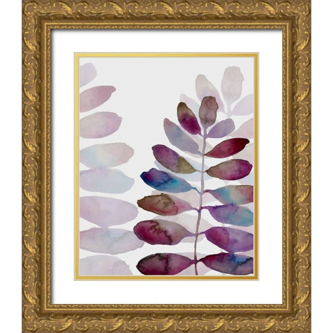 Purple Petiole 2 Gold Ornate Wood Framed Art Print with Double Matting by Boho Hue Studio