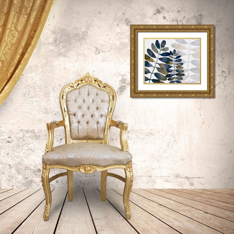Primeval Fronds 1 Gold Ornate Wood Framed Art Print with Double Matting by Boho Hue Studio