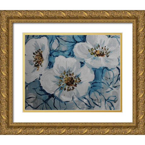 Blossom Bunch 10 Gold Ornate Wood Framed Art Print with Double Matting by Boho Hue Studio