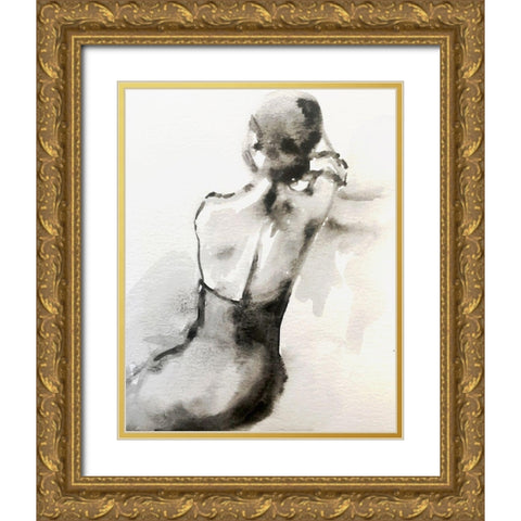 Waiting Close-Up Gold Ornate Wood Framed Art Print with Double Matting by Boho Hue Studio