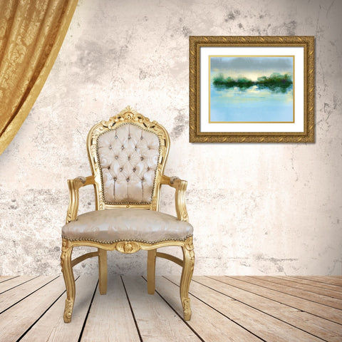 On The Horizon Gold Ornate Wood Framed Art Print with Double Matting by Boho Hue Studio