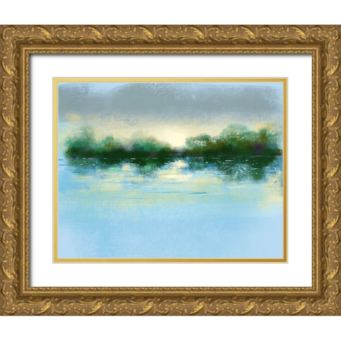 On The Horizon Gold Ornate Wood Framed Art Print with Double Matting by Boho Hue Studio