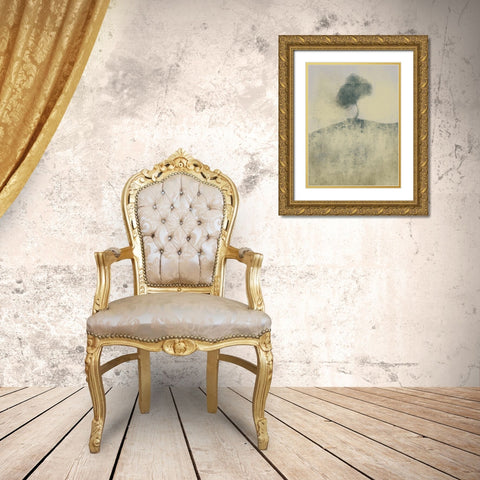 Distant Tree 1 Gold Ornate Wood Framed Art Print with Double Matting by Boho Hue Studio