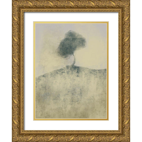 Distant Tree 1 Gold Ornate Wood Framed Art Print with Double Matting by Boho Hue Studio