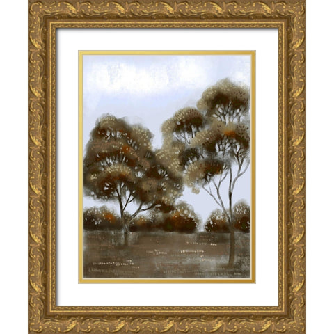 Cloudy Safari 1 Gold Ornate Wood Framed Art Print with Double Matting by Boho Hue Studio