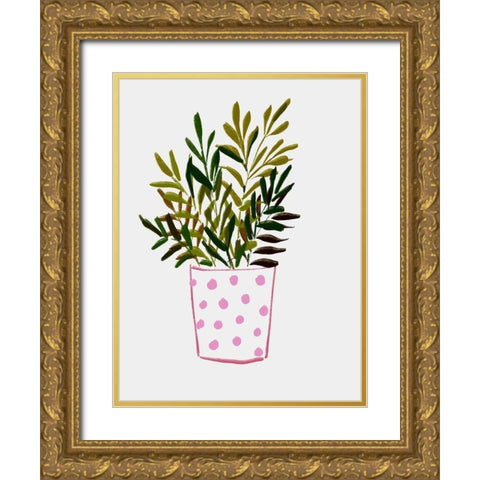 Home Foliage 2 Gold Ornate Wood Framed Art Print with Double Matting by Boho Hue Studio
