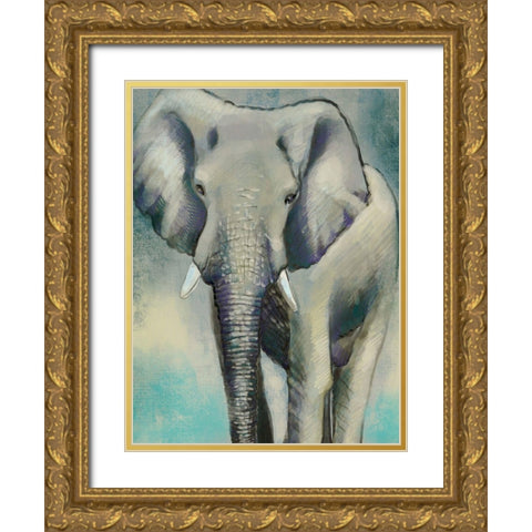 Wild Strong 1 Gold Ornate Wood Framed Art Print with Double Matting by Boho Hue Studio