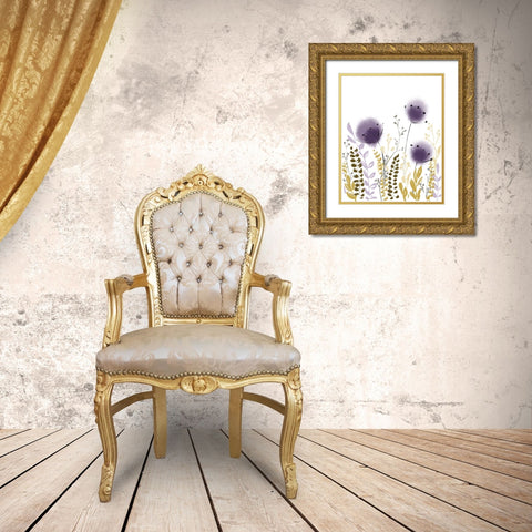 Field II Gold Ornate Wood Framed Art Print with Double Matting by Boho Hue Studio