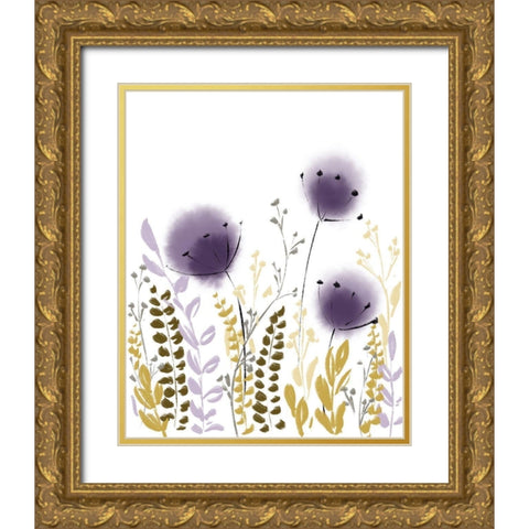 Field II Gold Ornate Wood Framed Art Print with Double Matting by Boho Hue Studio