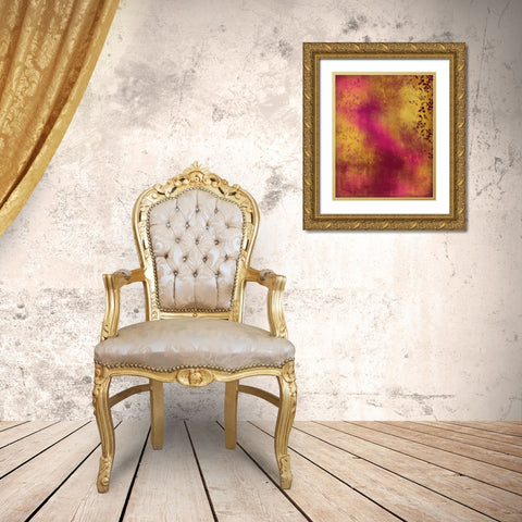 Abstract 1 Gold Ornate Wood Framed Art Print with Double Matting by Boho Hue Studio