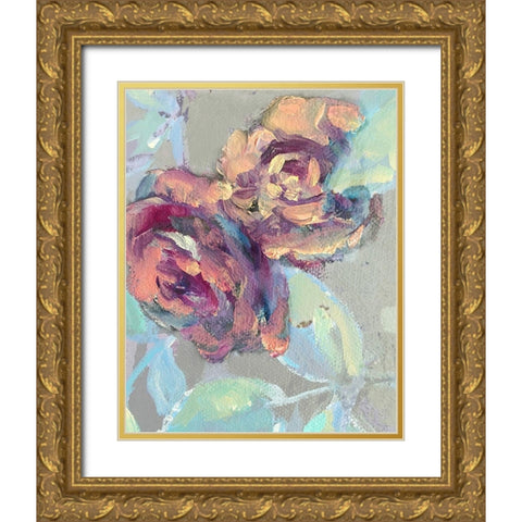 Roses Gold Ornate Wood Framed Art Print with Double Matting by Boho Hue Studio