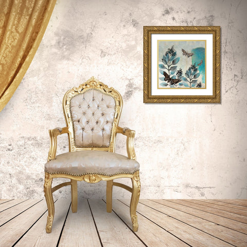 Butteryfly Perspective 1 Gold Ornate Wood Framed Art Print with Double Matting by Boho Hue Studio