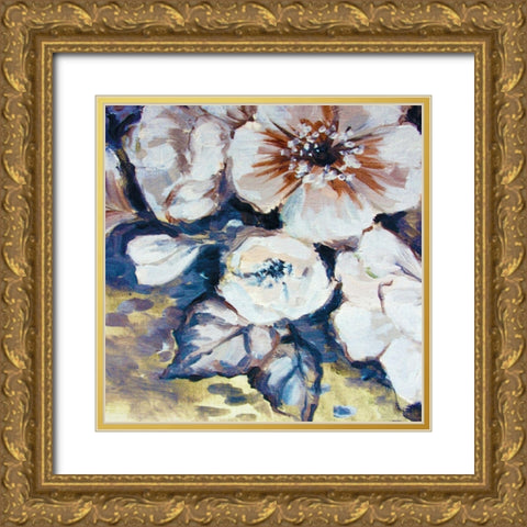 Blossom Bunch 4 Gold Ornate Wood Framed Art Print with Double Matting by Boho Hue Studio