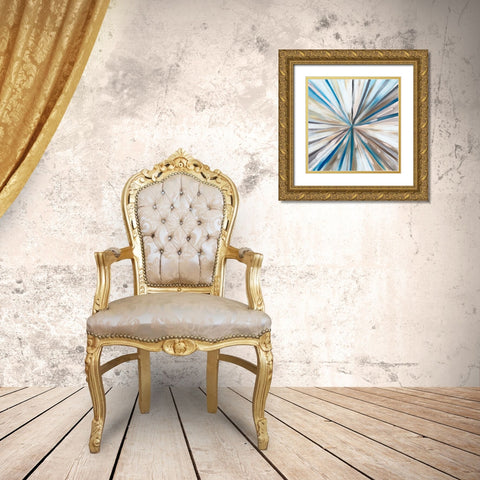 SpinArt Gold Ornate Wood Framed Art Print with Double Matting by Boho Hue Studio