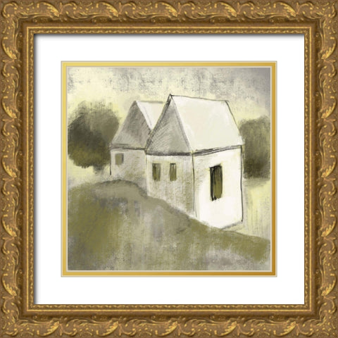 Earthtone Homes 1 Gold Ornate Wood Framed Art Print with Double Matting by Boho Hue Studio