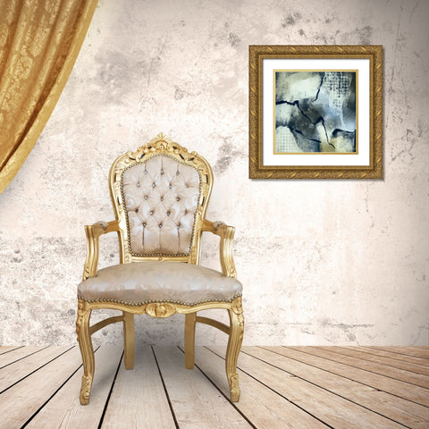 Abstract World Gold Ornate Wood Framed Art Print with Double Matting by Boho Hue Studio