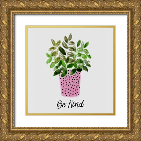 Nurtured Home 3 Gold Ornate Wood Framed Art Print with Double Matting by Boho Hue Studio