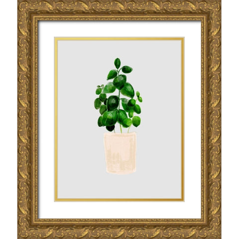 House Pot 6 Gold Ornate Wood Framed Art Print with Double Matting by Boho Hue Studio